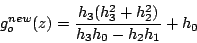 \begin{displaymath}
g_o^{new}(z)=\frac{h_3(h_3^2+h_2^2)}{h_3h_0-h_2h_1}+h_0
\end{displaymath}